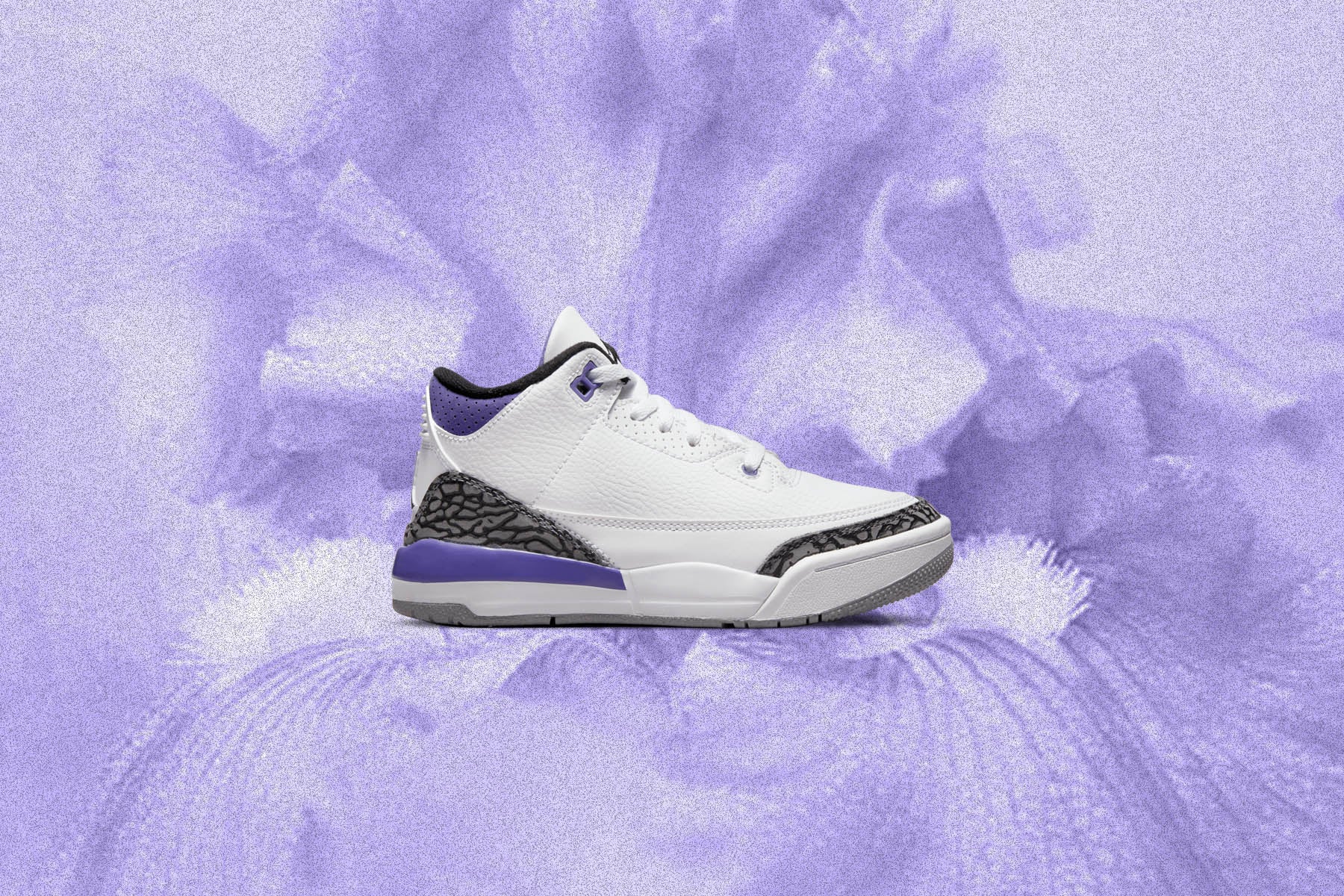 Air Jordan 3 Retro (PS) - White/Black/Dark Iris