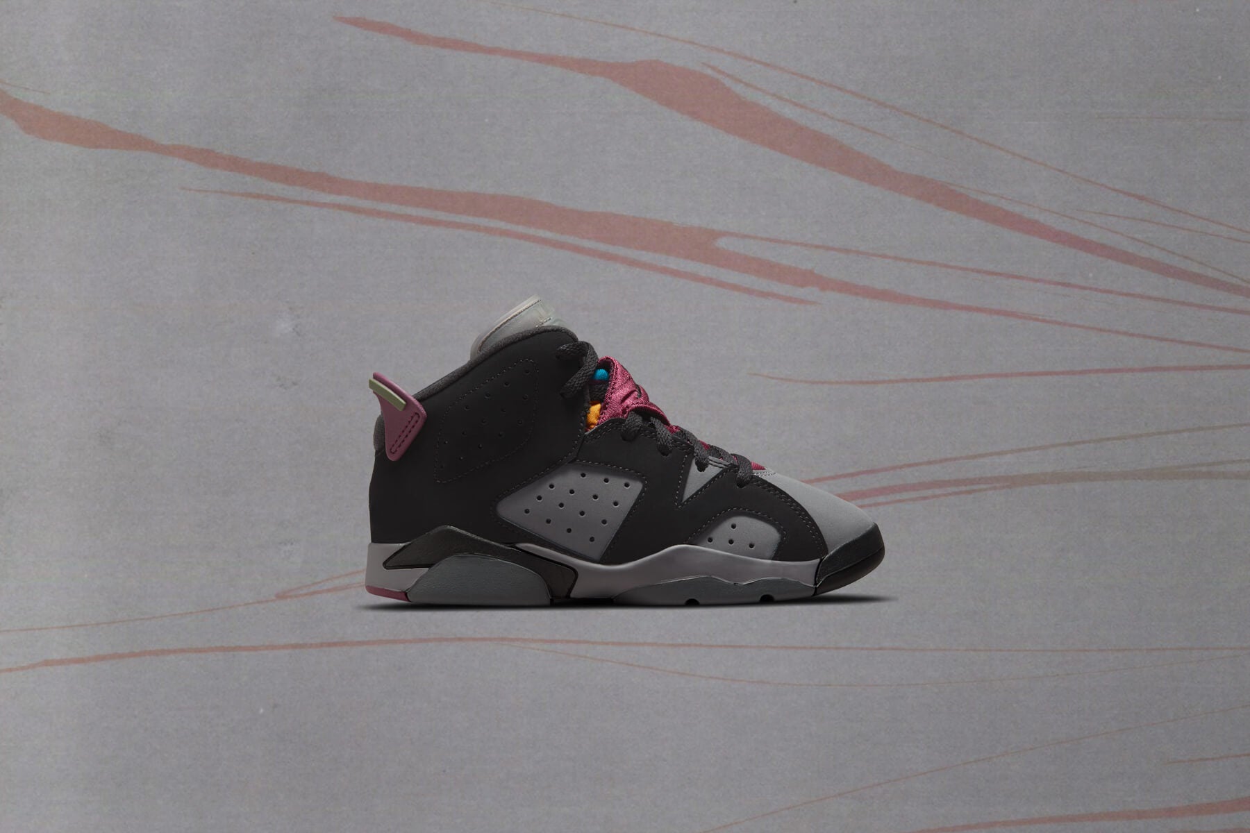 Air Jordan 6 Retro (PS) 'Bordeaux' - Black/Bordeaux/Light Graphite