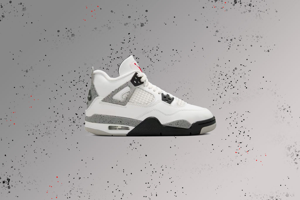 Air Jordan 4 Retro OG 'White Cement' (GS) - Summit White/Fire Red/Cement Grey/Black