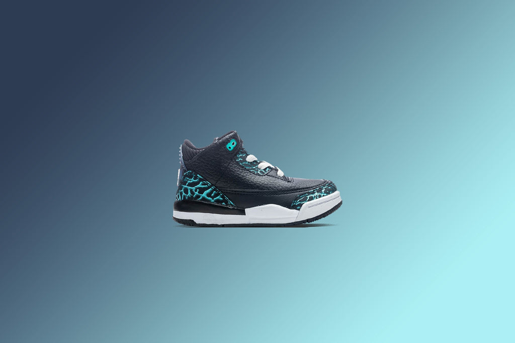 Air Jordan 3 Retro (TD) 'Moto' - Black/Siren Red/Hyper Jade